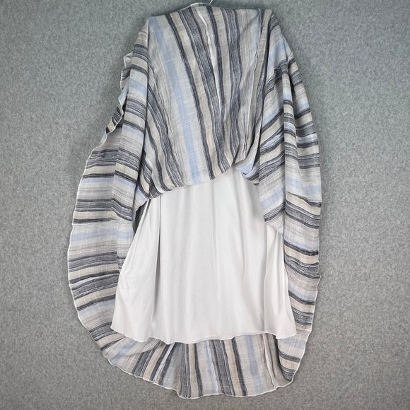 Zac & Rachel Skirt Womens S Blue White Striped Maxi A-Line Flowy Lined Summer - Picture 3 of 6